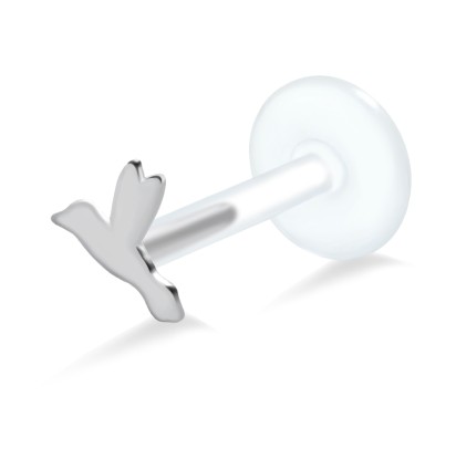 Flying Bird Shaped Labret Silver LA-136